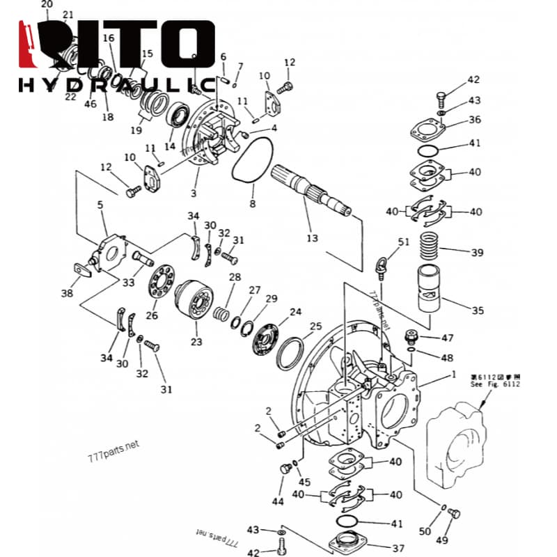 20Y-60-X1261 Hydraulic Pump 20Y-60-X1261 Hydraulic Pump