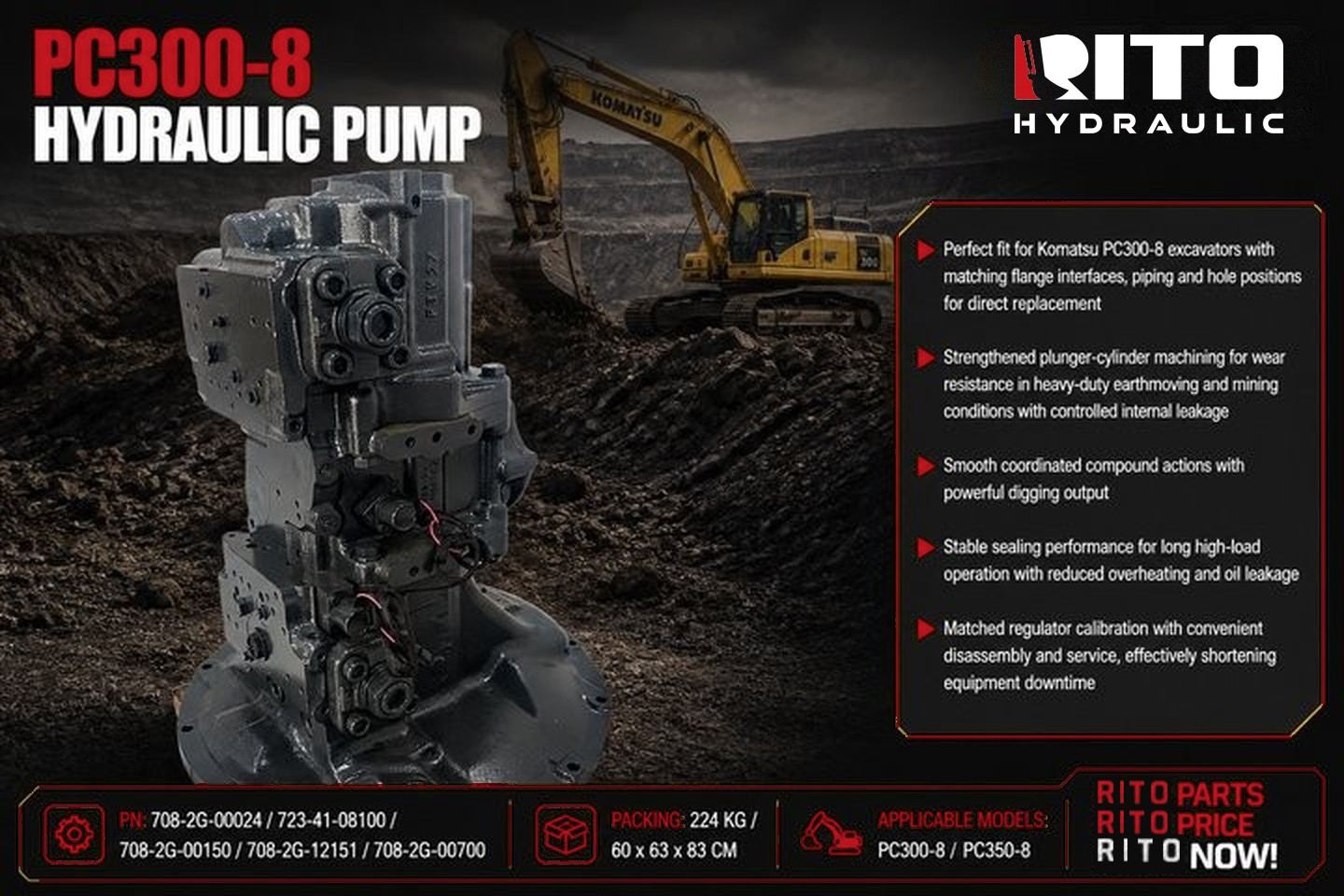 Гидравлический насос Komatsu PC300-8 / PC350-8: какой номер 708-2G подходит и почему постоянно появляются номера для PC300-7