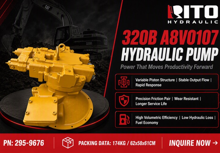Гидравлический насос CAT 320B A8V0107: характеристики, признаки неисправности и руководство по замене (2026)