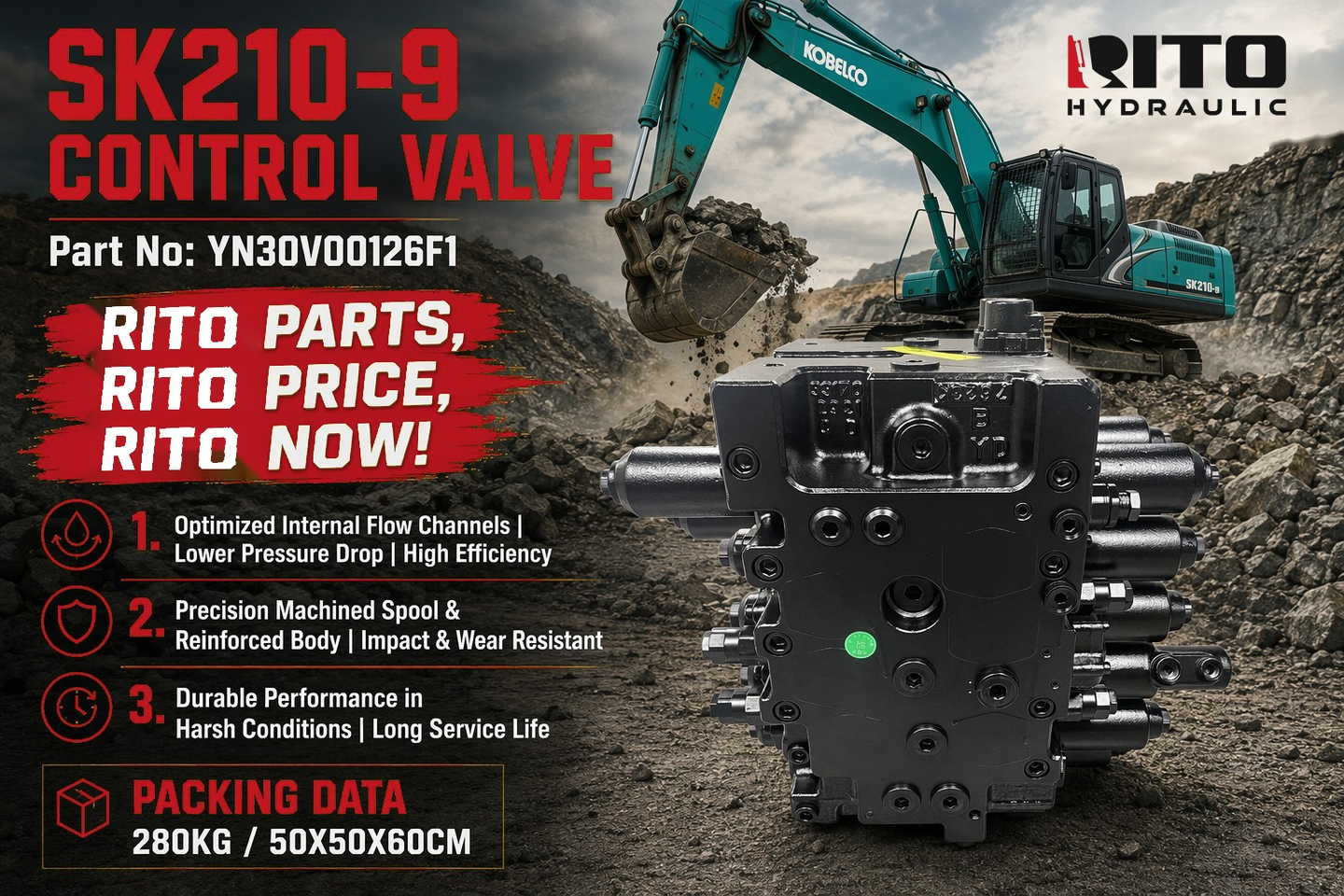 Клапан управления Kobelco SK200/SK210/SK220/SK250/SK260: YN30V00101F5 против YN30V00126F1 — как подобрать подходящий (руководство 2026 года)