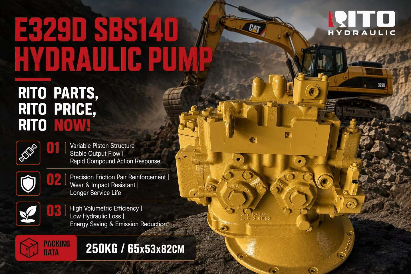 Главный насос CAT 329D (SBS140): руководство по установке, вводу в эксплуатацию и долгосрочному обслуживанию