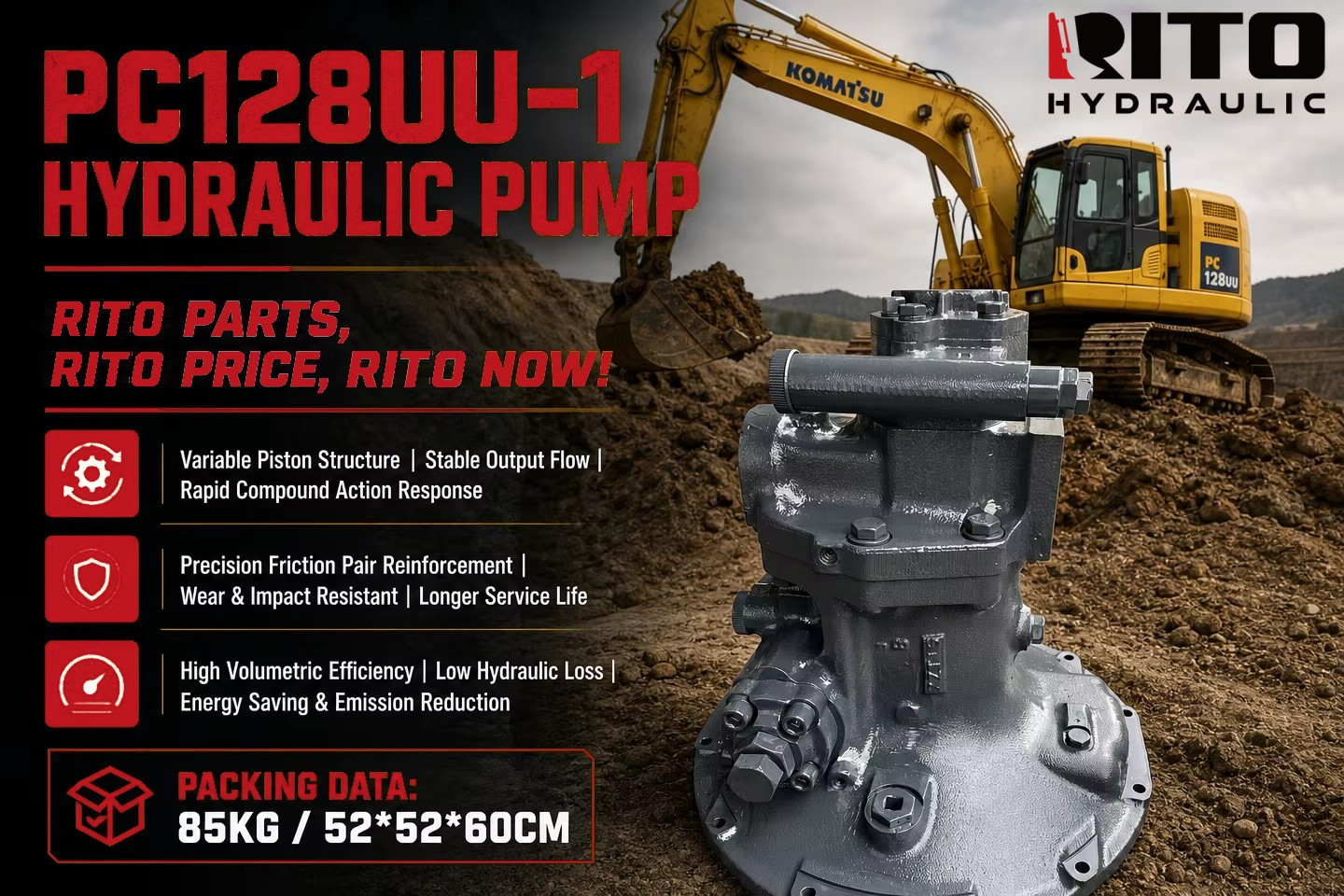 Гидравлический насос Komatsu PC128UU-1: восстановление старой машины — руководство по выбору и типичные ошибки