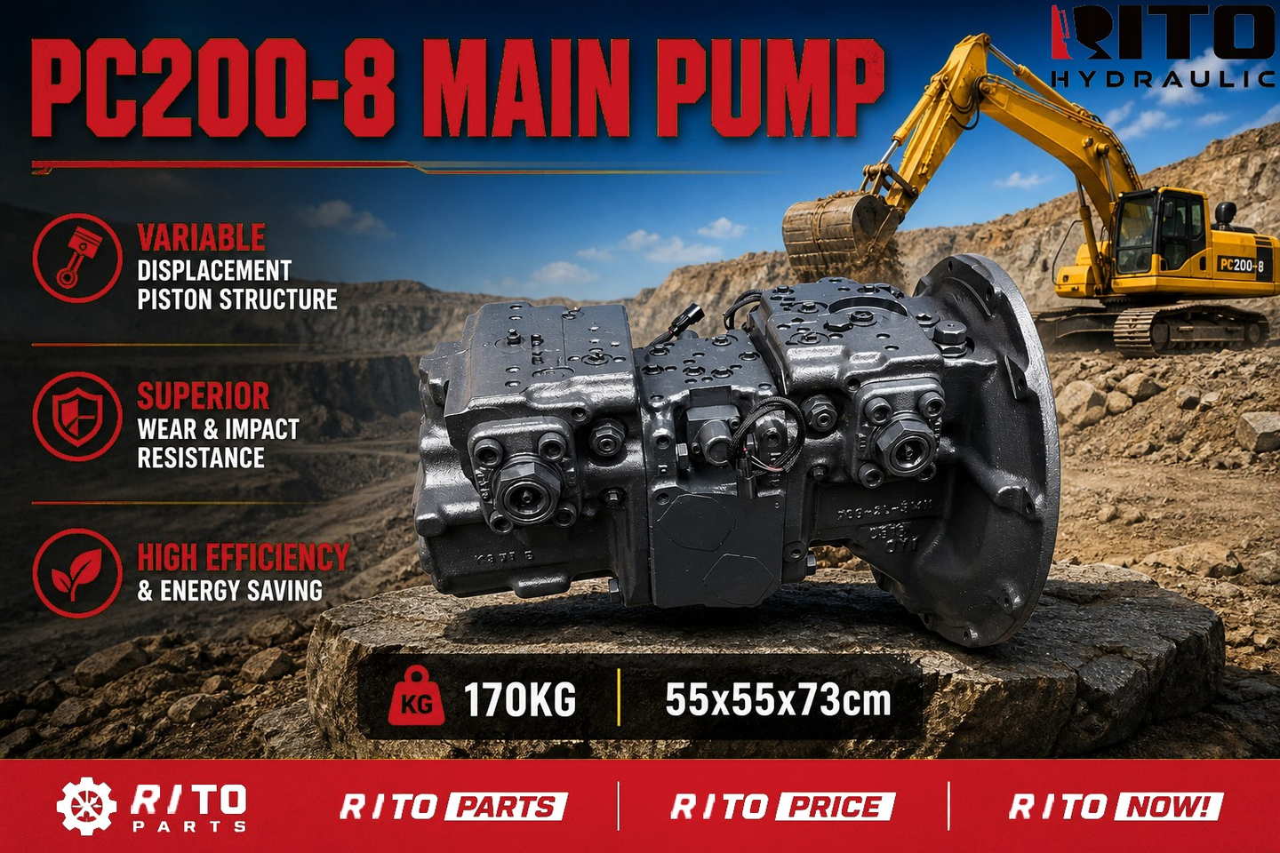 Номера OEM гидравлического насоса Komatsu PC200-8: 708-2L-00500, 708-2L-00400 или 708-2L-00490 — какой из них вам нужен?